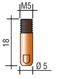 Наконечник токосъемный  M5/ D0.6