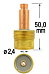 Держатель цанги TIG газ. линза JUMBO D 4.0 Держатель цанги TIG газ. линза JUMBO D 4.0